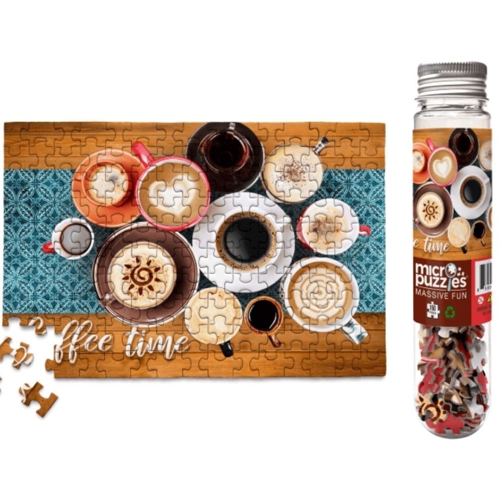 Coffee Time Jigsaw Puzzle - Brown, White, Black